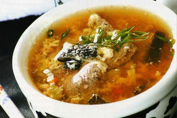 Суп с уткой и шпинатом