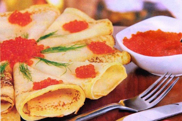 Блинчики с икрой