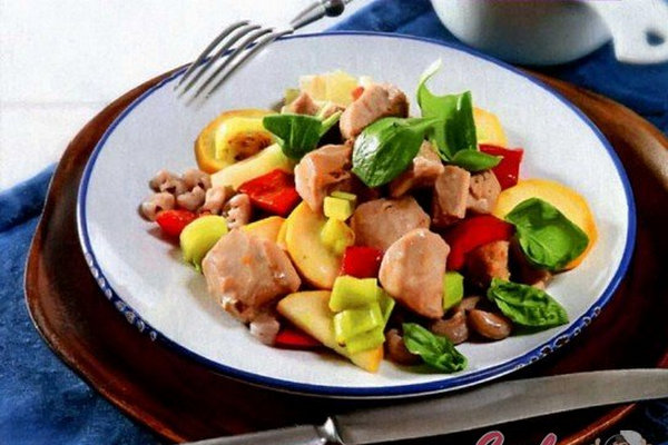 Филе индейки с овощами