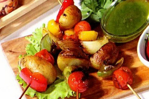 Шашлык из молодой картошки