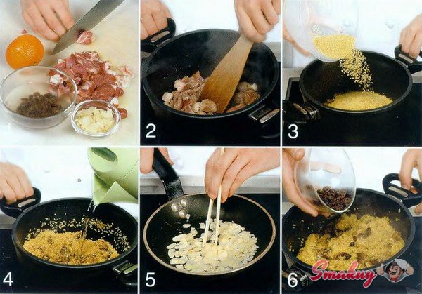 Пшеничная каша с бараниной