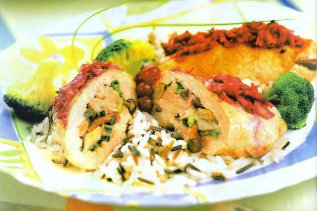 Свинина под клюквенным соусом
