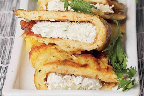 Драники с начинкой из творога