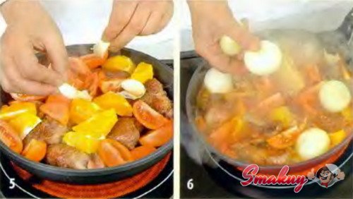 Стифадо (мясо по-гречески с корицей, апельсином и луком)