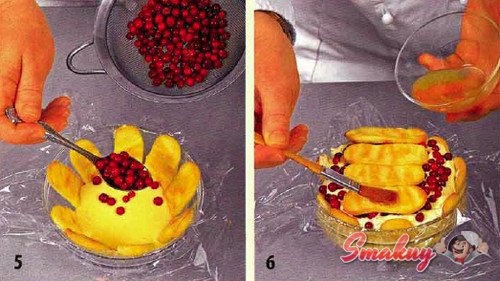 Брусничная шарлотка