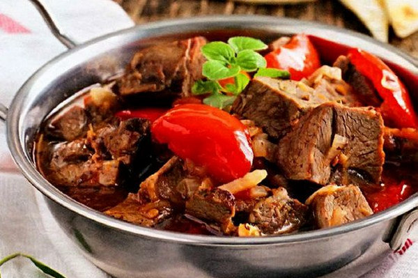 Баранина с овощами
