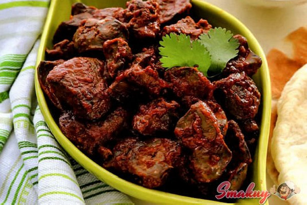 Кисло-сладкая куриная печенка