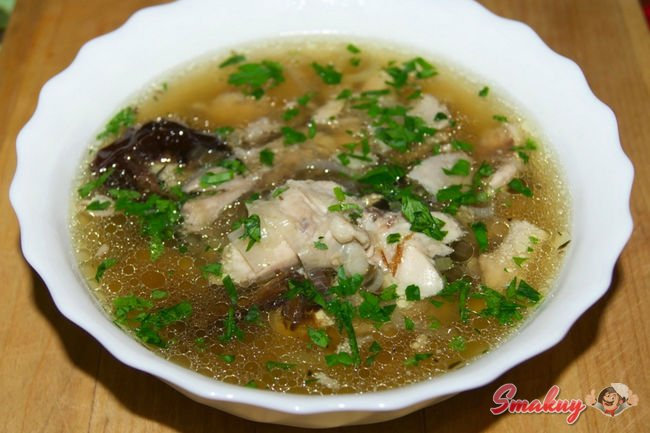 Кок-э-лики (шотландский куриный суп)