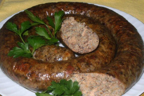 Куриная колбаса с печенью
