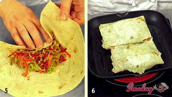 Горячая мясная закуска в лаваше