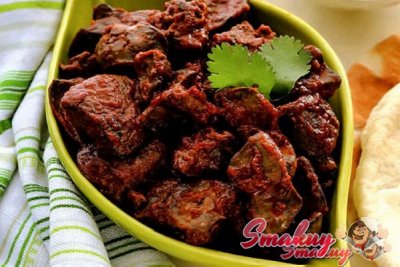 Кисло-сладкая куриная печенка