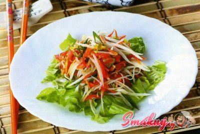 Овощной салат c дайконом