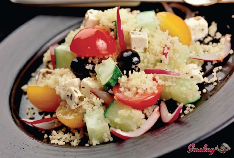 Салат с кускусом и фетой