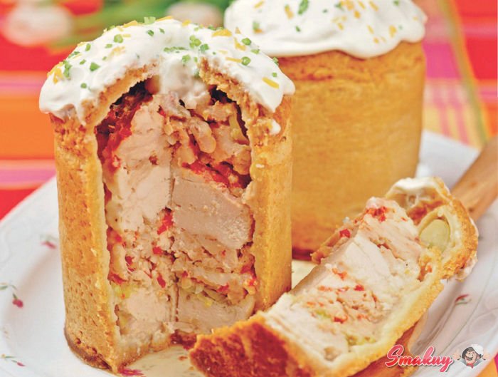 Жаркое из курицы "Праздничный кулич"