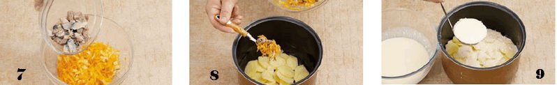 Жареный картофель с сельдью и луком